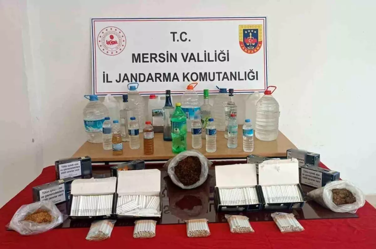 Mersin’de Kaçak İçki ve Makaron Operasyonu