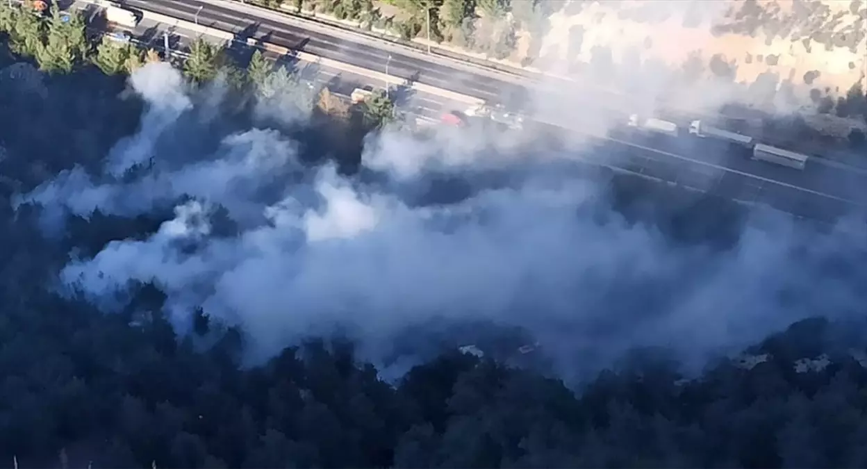 Tarsus’ta Otoyolda Yangın Çıktı